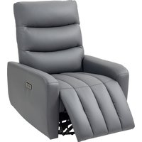 HOMCOM Elektrischer Relaxsessel Fernsehsessel mit Liegefunktion, Schaukelfunktion, USB- und USB-C-Anschlüsse Drehbar Liegesessel mit Verstellbarem Rückenlehne, für Wohnzimmer, Grau Aosom HOMCOM Elektrischer Relaxsessel Fernsehsessel mit Liegefunktion, Schaukelfunktion, USB- und USB-C-Anschlüsse Drehbar Liegesessel mit Verstellbarem Rückenlehne, für Wohnzimmer, Grau Aosom von HOMCOM