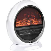 HOMCOM Elektro-Kamin weiß Kunststoff B/H/T: ca. 30,5x35x18 cm ca. 1500 W von HOMCOM