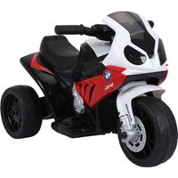 HOMCOM Elektro Kindermotorrad Kinderfahrzeug Lizensiert von BMW S1000RR Elektro-Dreirad mit Akku Sta von HOMCOM