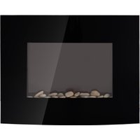 HOMCOM Elektrokamin Kaminofen elektrisch mit 2 Leistungsstufen 900/1800 W LED 65 x 11,4 x 52 cm Edelstahl Schwarz für gemütliche Wärme   Aosom.de von HOMCOM