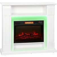 HOMCOM Elektrokamin mit Heizung, Elektrischer Kamin mit RGB LED Flammeneffekt, 3 Helligkeitsstufen, 1800W Dekokamin mit Regal, Fernbedienung, Timer, Überhitzungsschutz Weiß   Aosom HOMCOM Elektrokamin mit Heizung, Elektrischer Kamin mit RGB LED Flammeneffekt, 3 Helligkeitsstufen, 1800W Dekokamin mit Regal, Fernbedienung, Timer, Überhitzungsschutz Weiß   Aosom von HOMCOM