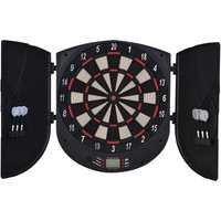 Homcom - Elektronische Dartscheibe Dartboard Dart-set mit 6 Darts Schwarz+Orange 26 Spiele und 185 Trefferoptionen für 8 Spieler 46,5 x 4,4 x 50,5 cm von HOMCOM