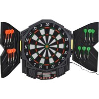 HOMCOM Elektronische Dartscheibe Dartboard mit Tür 216 Spiele inkl. 4 LED 12 Pfeile für bis zu 8 Spieler ABS PP 49x54,6x5,5 cm Aosom.de HOMCOM Elektronische Dartscheibe Dartboard mit Tür 216 Spiele inkl. 4 LED 12 Pfeile für bis zu 8 Spieler ABS PP 49x54,6x5,5 cm Aosom.de von HOMCOM