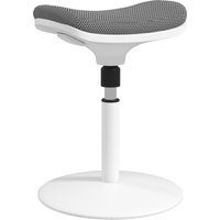 HOMCOM Ergonomischer Hocker mit Höhenverstellung um 5° Neigung, Moderner Hocker aus Polyester, Schaumstoff und PP, 41,5x41,5x51,5-71,5 cm, Grau   Aosom von HOMCOM