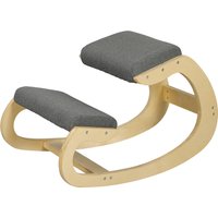 HOMCOM Ergonomischer Kniehocker, Schaukelnder Kniestuhl, Schreibtischstuhl für Homeoffice, zur Verbesserung der Körperhaltung, Grau   Aosom von HOMCOM