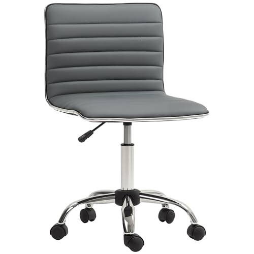 HOMCOM Ergonomischer PU-Kunstleder-Bürostuhl mit Verstellbarer Höhe, Büro- und Arbeitsstuhl mit Drehsitz und 5 Rollen, dunkelgrau HOMCOM Ergonomischer PU-Kunstleder-Bürostuhl mit Verstellbarer Höhe, Büro- und Arbeitsstuhl mit Drehsitz und 5 Rollen, dunkelgrau von HOMCOM