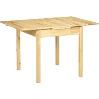 HOMCOM Erweiterbar Klapptisch 2-4 Personen Holztisch Natur 120x80x75cm   Aosom von HOMCOM