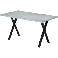 HOMCOM Esstisch, LxBxH: 140 x 80 x 76 cm - grau von HOMCOM