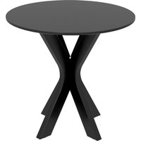 HOMCOM Esstisch, Runder Küchentisch, Moderner Esszimmertisch Kaffeetisch mit Spider-Stahlgestell, Bartisch für 2 Personen, Ø78 x 75 cm, Schwarz  Aosom von HOMCOM