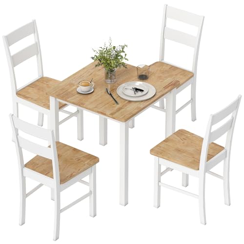 HOMCOM Esstisch 69 x 69 cm Esszimmerstühle 2er Set Küchentisch für 2-4 Personen Küchenstuhl mit Rückenlehne, aus Holz, für kleine Raum, Küche, Esszimmer Eiche HOMCOM Esstisch 69 x 69 cm Esszimmerstühle 2er Set Küchentisch für 2-4 Personen Küchenstuhl mit Rückenlehne, aus Holz, für kleine Raum, Küche, Esszimmer Eiche von HOMCOM