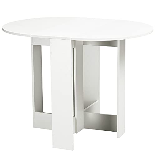 HOMCOM Esstisch Klapptisch Esszimmertisch Tisch Ablagefläche Spanplatte Holz Weiß 104 x 76 x 73,7 cm HOMCOM Esstisch Klapptisch Esszimmertisch Tisch Ablagefläche Spanplatte Holz Weiß 104 x 76 x 73,7 cm von HOMCOM