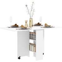 HOMCOM Esstisch Klapptisch Schreibtisch Beistelltisch Tisch Ablagefläche Holz Weiß 80 x 140 x 74 cm Aosom HOMCOM Esstisch Klapptisch Schreibtisch Beistelltisch Tisch Ablagefläche Holz Weiß 80 x 140 x 74 cm Aosom von HOMCOM