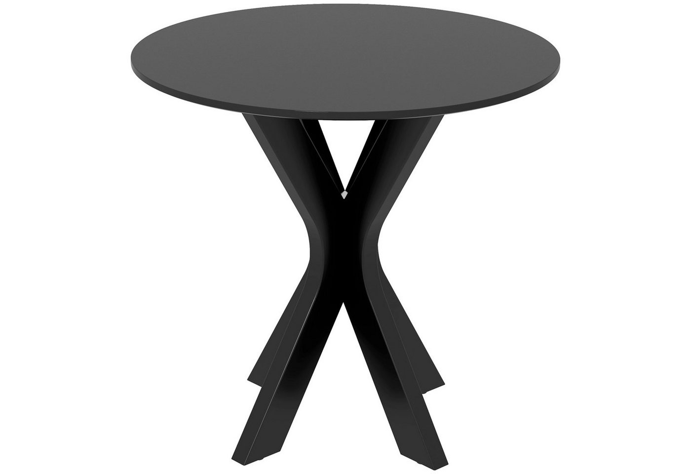 HOMCOM Esstisch Moderner Esszimmertisch Kaffeetisch mit Spider-Stahlgestell (Runder Tisch, 1-St., Küchentisch), Schwarz Ø78 x 75 cm von HOMCOM