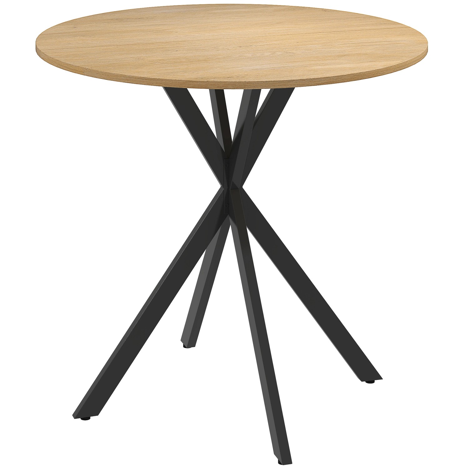 HOMCOM Esstisch Spanplatte Stahl 80L x 80B x 75H cm Eiche HOMCOM Esstisch Spanplatte Stahl 80L x 80B x 75H cm Eiche von HOMCOM