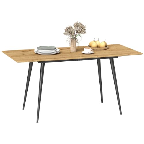 HOMCOM Esstisch ausziehbar 120/160 x 75 cm Küchentisch für 6-8 Personen, moderner Esszimmertisch mit Stahlbeine, Natur HOMCOM Esstisch ausziehbar 120/160 x 75 cm Küchentisch für 6-8 Personen, moderner Esszimmertisch mit Stahlbeine, Natur von HOMCOM