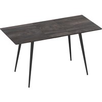 HOMCOM Esstisch ausziehbar rechteckig Küchentisch für 6-8 Personen mit Holzoptik, Schiebeschienen und Verriegelungen Esszimmertisch, Grau, 120-160 cm   Aosom von HOMCOM