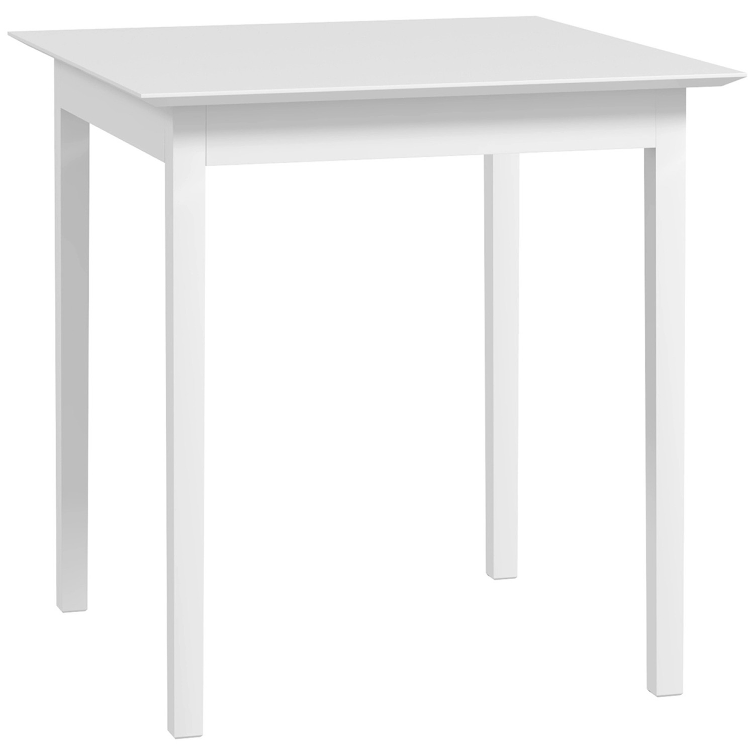 HOMCOM Esstisch für 2 Personen Kiefernholz Weiß 75L x 75B x 76H cm von HOMCOM
