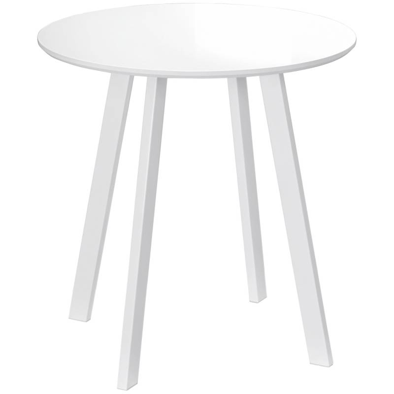 HOMCOM Esstisch mit Abgeschrägten Beinen Modernes Design Weiß 72 x 72 x 75cm von HOMCOM