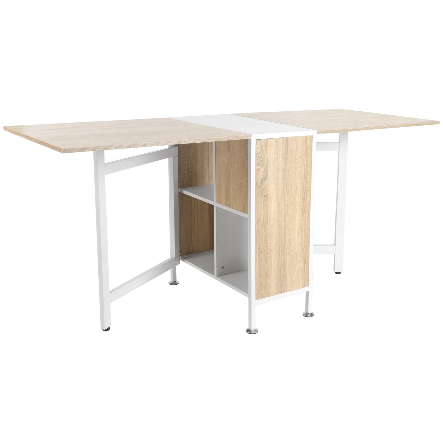 HOMCOM Esstisch mit Ablagefläche Eiche Natur Weiß 169 x 60 x 75 cm HOMCOM Esstisch mit Ablagefläche Eiche Natur Weiß 169 x 60 x 75 cm von HOMCOM