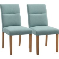 HOMCOM Esszimmerstühle 2er-Set Gepolsterter Sitz, Polsterstuhl, Küchenstuhl, Leinen-Polyester, Schaumstoff, Gummiholz, Grün Aosom HOMCOM Esszimmerstühle 2er-Set Gepolsterter Sitz, Polsterstuhl, Küchenstuhl, Leinen-Polyester, Schaumstoff, Gummiholz, Grün Aosom von HOMCOM