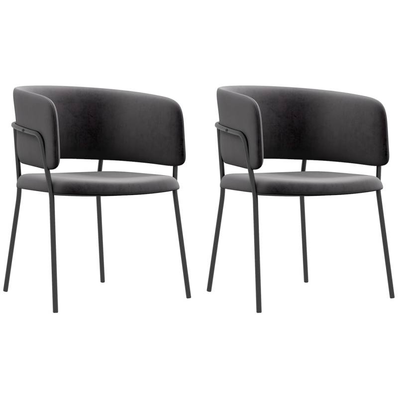 HOMCOM Esszimmerstühle 2er Set für Wohnzimmer Küche von HOMCOM