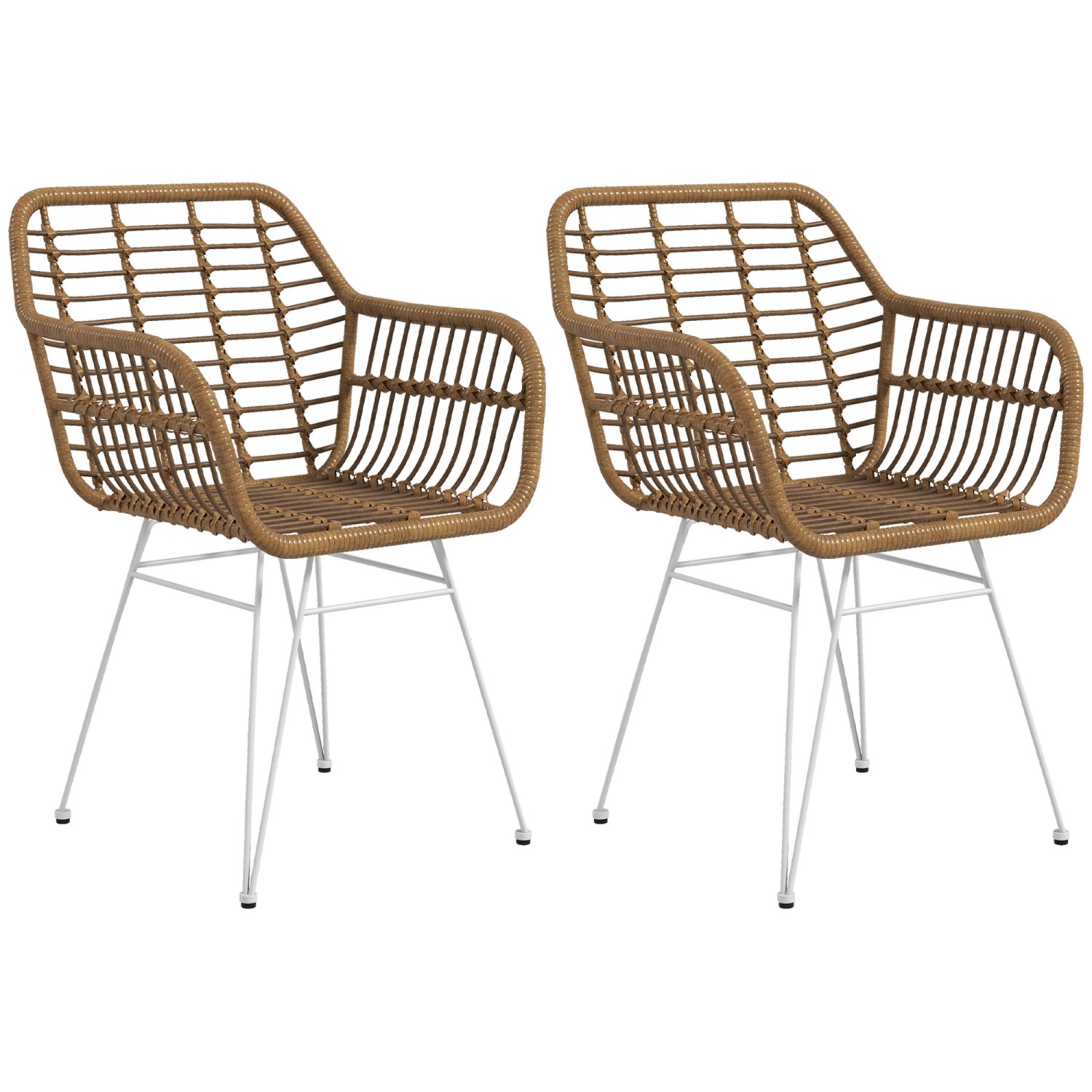 HOMCOM Esszimmerstühle 2er Set mit Geneigter Rückenlehne HOMCOM Esszimmerstühle 2er Set mit Geneigter Rückenlehne von HOMCOM