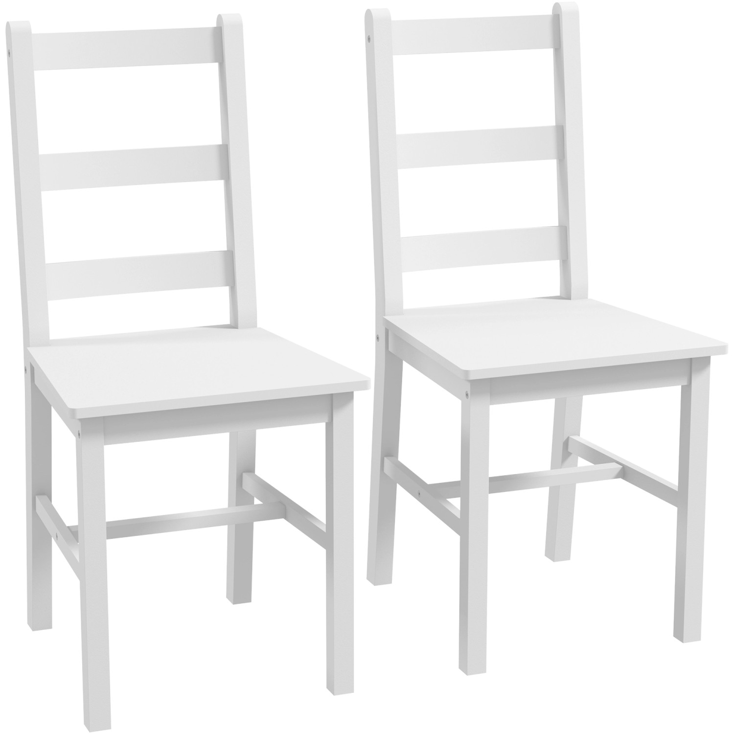 HOMCOM Esszimmerstühle Kiefernholz 41,5L x 46B x 90H cm Weiß HOMCOM Esszimmerstühle Kiefernholz 41,5L x 46B x 90H cm Weiß von HOMCOM