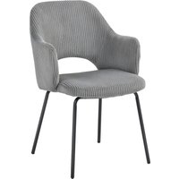 HOMCOM Esszimmerstuhl, Küchenstuhl mit Armlehne, Rückenlehne, gepolsterte Sitzfäche, Stahlbeinen, Essstuhl, Polsterstuhl für Küche, Esszimmer, Wohnzimmer, Grau Aosom HOMCOM Esszimmerstuhl, Küchenstuhl mit Armlehne, Rückenlehne, gepolsterte Sitzfäche, Stahlbeinen, Essstuhl, Polsterstuhl für Küche, Esszimmer, Wohnzimmer, Grau Aosom von HOMCOM