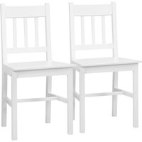 HOMCOM Esszimmerstuhl 2er Set stilvolle Küchenstühle in Weiß Kiefernholz 41x46,5x85,5cm ideal für Esszimmer & Wohnbereich Aosom.de HOMCOM Esszimmerstuhl 2er Set stilvolle Küchenstühle in Weiß Kiefernholz 41x46,5x85,5cm ideal für Esszimmer & Wohnbereich Aosom.de von HOMCOM