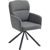 HOMCOM Esszimmerstuhl 360° Drehbar Küchenstuhl mit Leinenbezug, Ergonomisch Drehstuhl mit Armlehne, Rückenlehne, Metallbeine, Polsterstuhl, Armlehnenstuhl für Esszimmer Wohnzimmer, Grau Aosom HOMCOM Esszimmerstuhl 360° Drehbar Küchenstuhl mit Leinenbezug, Ergonomisch Drehstuhl mit Armlehne, Rückenlehne, Metallbeine, Polsterstuhl, Armlehnenstuhl für Esszimmer Wohnzimmer, Grau Aosom von HOMCOM