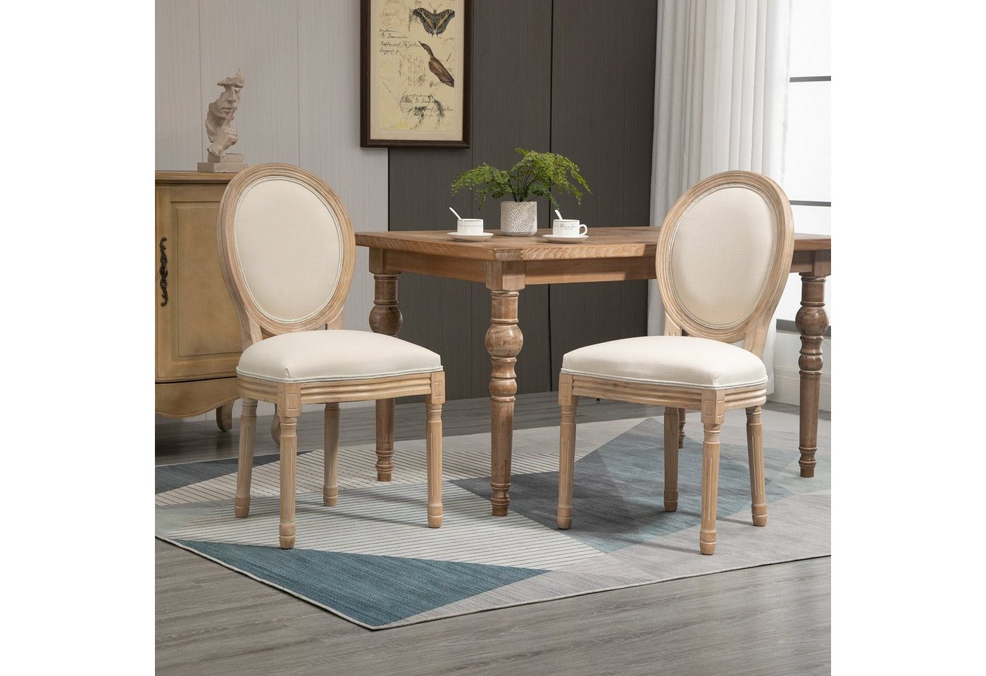 HOMCOM Esszimmerstuhl Esszimmerstuhl im 2er Set mit Vintage Design von HOMCOM