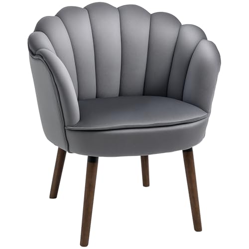 HOMCOM Esszimmerstuhl Küchenstuhl Sessel mit Rückenlehne Wohnzimmerstuhl Polyester Gummiholz Dunkelgrau 66 x 66 x 78,5 cm HOMCOM Esszimmerstuhl Küchenstuhl Sessel mit Rückenlehne Wohnzimmerstuhl Polyester Gummiholz Dunkelgrau 66 x 66 x 78,5 cm von HOMCOM