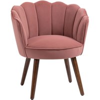 HOMCOM Esszimmerstuhl Küchenstuhl Sessel mit Rückenlehne Wohnzimmerstuhl Polyester Gummiholz Rosa 66 x 66 x 78,5 cm HOMCOM Esszimmerstuhl Küchenstuhl Sessel mit Rückenlehne Wohnzimmerstuhl Polyester Gummiholz Rosa 66 x 66 x 78,5 cm von HOMCOM