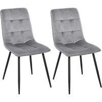 HOMCOM 2er-Set Esszimmerstuhl Polsterstuhl Küchenstuhl Schaumstoff Metall Grau Schwarz 45x63x90cm für Esstisch Aosom.de HOMCOM 2er-Set Esszimmerstuhl Polsterstuhl Küchenstuhl Schaumstoff Metall Grau Schwarz 45x63x90cm für Esstisch Aosom.de von HOMCOM