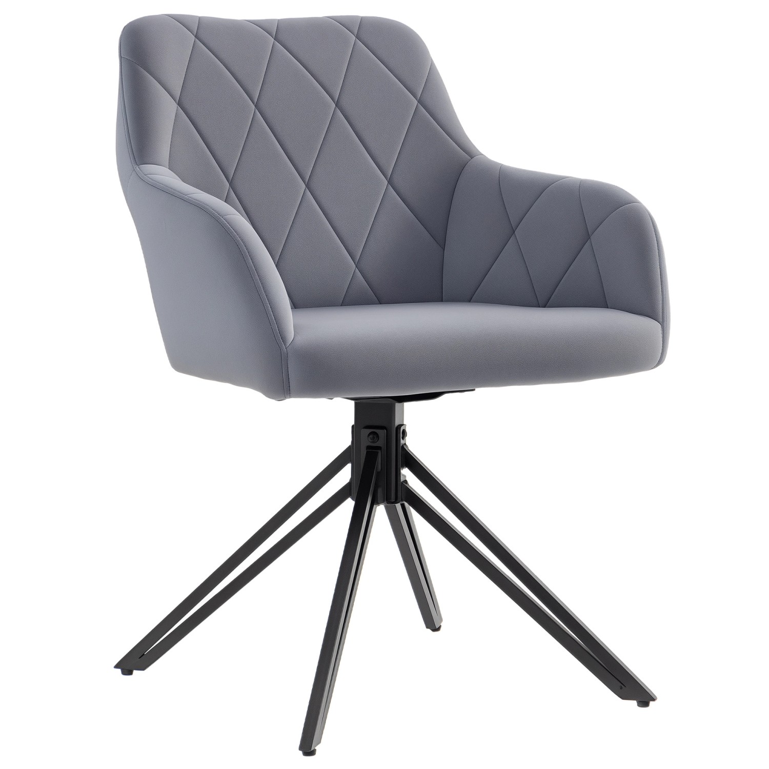 HOMCOM Esszimmerstuhl mit Armlehne Küchenstuhl Grau 58 x 60 x 79 cm HOMCOM Esszimmerstuhl mit Armlehne Küchenstuhl Grau 58 x 60 x 79 cm von HOMCOM