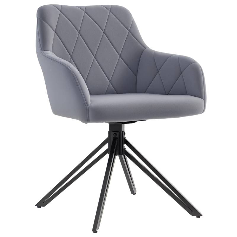 HOMCOM Esszimmerstuhl mit Armlehne Küchenstuhl Grau 58 x 60 x 79 cm HOMCOM Esszimmerstuhl mit Armlehne Küchenstuhl Grau 58 x 60 x 79 cm von HOMCOM