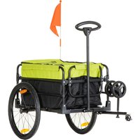 HOMCOM Fahrradanhänger gelb gelb B/H/L: ca. 64x103x130 cm von HOMCOM
