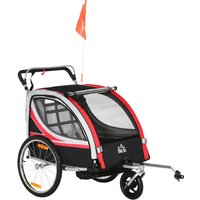 HOMCOM Fahrradanhänger schwarz schwarz B/H/L: ca. 75x142x101 cm von HOMCOM