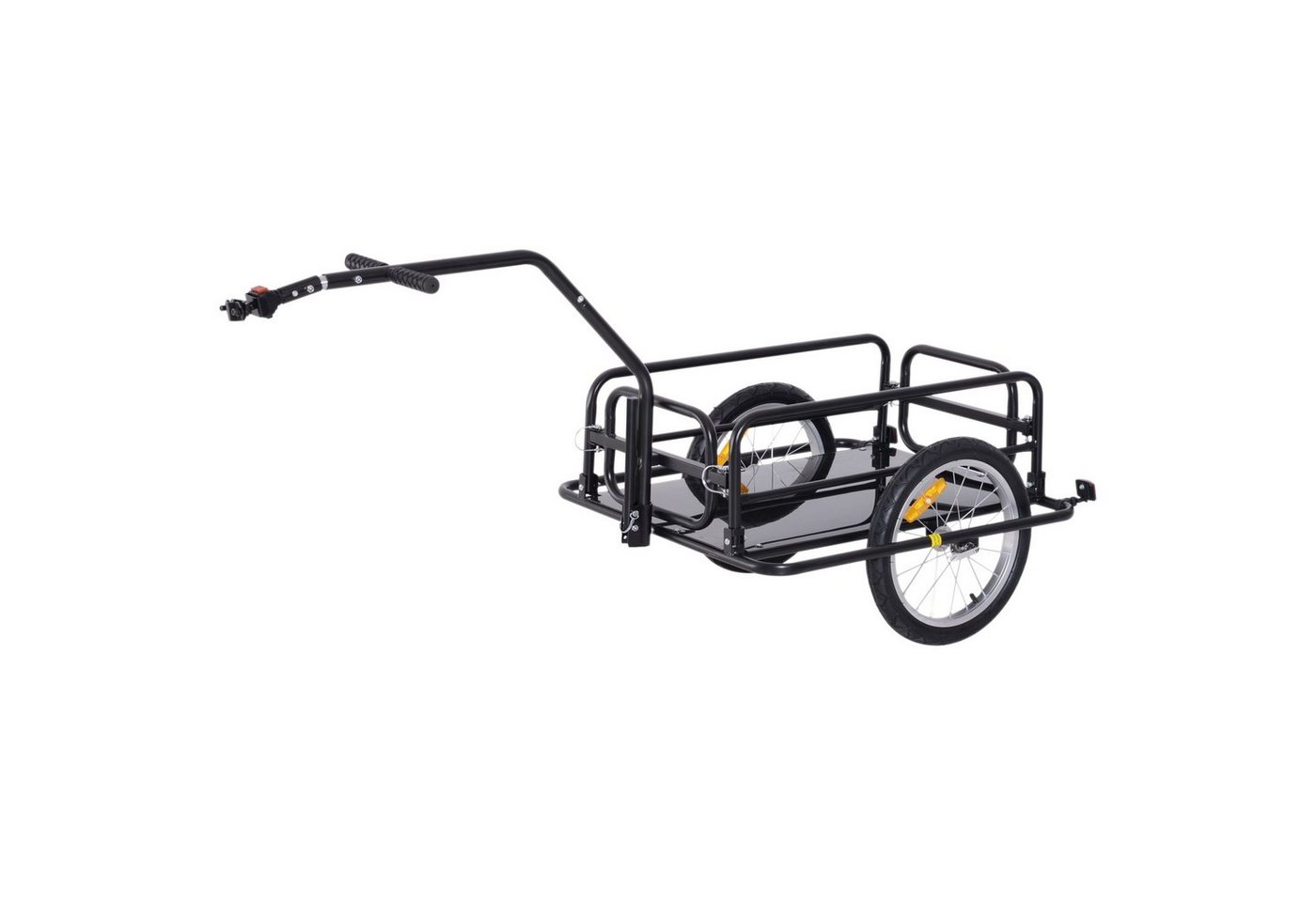 HOMCOM Fahrradlastenanhänger Transportanhänger Handwagen, Schwarz 155 x 71.5 x 77 cm HOMCOM Fahrradlastenanhänger Transportanhänger Handwagen, Schwarz 155 x 71.5 x 77 cm von HOMCOM