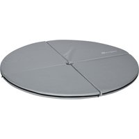 HOMCOM Tanzstangenmatte, Ø 150cm Stangentanz Schutzmatte, 5 cm dick Pole Dance Matte, faltbare Sicherheitsmatte, tragbare Fitness Matte, Stoßdämpfende Sicherheitsmatte, Gymnastik, Yoga, Hellgrau   Aosom von HOMCOM