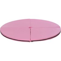 HOMCOM Faltbare Pole-Dance-Matte - Pole-Dance-Matte - Schutzmatte Ø 150 cm Dicke 5 cm - Kunststoffbeschichtung in Rose   Aosom von HOMCOM