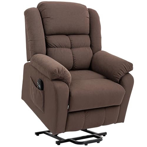 HOMCOM Fernsehsessel mit Aufstehhilfe, USB-Anschluss TV-Sessel mit Liege-, Massage-, Heizfunktion, Elektrisch Relaxsessel mit Seitentasche, Fernbedienung und Taschenfederkern, Dunkelbraun HOMCOM Fernsehsessel mit Aufstehhilfe, USB-Anschluss TV-Sessel mit Liege-, Massage-, Heizfunktion, Elektrisch Relaxsessel mit Seitentasche, Fernbedienung und Taschenfederkern, Dunkelbraun von HOMCOM