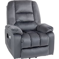 HOMCOM Fernsehsessel Aufstehhilfe elektrisch Relaxsessel Liegefunktion Heizfunktion Massagesessel Taschenfederkern Seitentasche Fußstütze   Aosom von HOMCOM