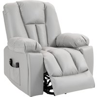 HOMCOM Fernsehsessel mit Aufstehhilfe Elektrisch, Relaxsessel mit Liegefunktion, Vibrationsmassage, Massagesessel mit Taschenfederkern  Aosom von HOMCOM