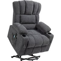 HOMCOM Fernsehsessel mit Aufstehhilfe Elektrisch Relaxsessel mit Liege-, Heiz- und Massagefunktion, TV-Sessel mit Typ-C- und USB-Anschlüssen, Becherhalter, Dunkelgrau Aosom HOMCOM Fernsehsessel mit Aufstehhilfe Elektrisch Relaxsessel mit Liege-, Heiz- und Massagefunktion, TV-Sessel mit Typ-C- und USB-Anschlüssen, Becherhalter, Dunkelgrau Aosom von HOMCOM