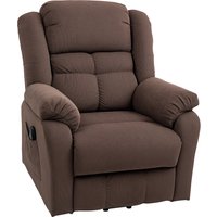 HOMCOM Fernsehsessel mit Aufstehhilfe Elektrisch Relaxsessel mit Liege-, Massage- und Heizfunktion, TV-Sessel mit Taschenfederkern, Seitentasche und Fernbedienung, Dunkelbraun   Aosom von HOMCOM