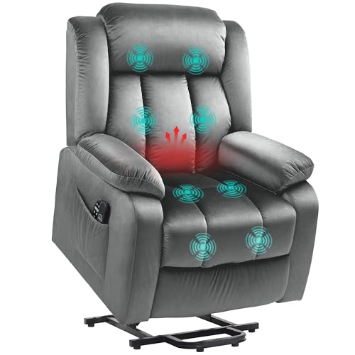 HOMCOM Fernsehsessel mit Aufstehhilfe Elektrisch Relaxsessel mit Liegefunktion, Vibrationsmassage, Heizfunktion, USB-Anschluss, TV-Sessel mit Taschenfederkern, Seitentasche Fernbedienung Dunkelgrau HOMCOM Fernsehsessel mit Aufstehhilfe Elektrisch Relaxsessel mit Liegefunktion, Vibrationsmassage, Heizfunktion, USB-Anschluss, TV-Sessel mit Taschenfederkern, Seitentasche Fernbedienung Dunkelgrau von HOMCOM
