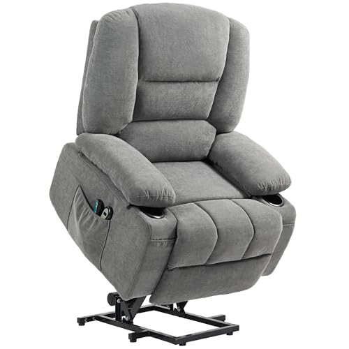 HOMCOM Fernsehsessel mit Aufstehhilfe Elektrisch Relaxsessel mit Liegefunktion, Wärmefunktionen, TV-Sessel mit Massagefunktion, Aufstehsessel mit Seitentasche und Fernbedienung, Dunkelgrau HOMCOM Fernsehsessel mit Aufstehhilfe Elektrisch Relaxsessel mit Liegefunktion, Wärmefunktionen, TV-Sessel mit Massagefunktion, Aufstehsessel mit Seitentasche und Fernbedienung, Dunkelgrau von HOMCOM