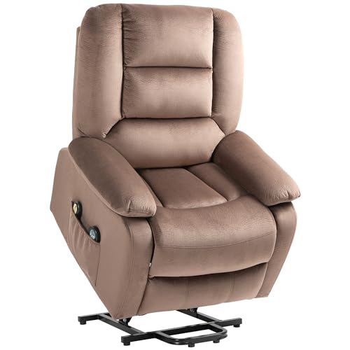 HOMCOM Relaxsessel mit Aufstehhilfe Elektrisch Fernsehsessel mit Vibrationsmassage, Liegefunktion, Massagesessel mit Wärme, Fußteil, Seitentasche, Timer, Braun HOMCOM Relaxsessel mit Aufstehhilfe Elektrisch Fernsehsessel mit Vibrationsmassage, Liegefunktion, Massagesessel mit Wärme, Fußteil, Seitentasche, Timer, Braun von HOMCOM
