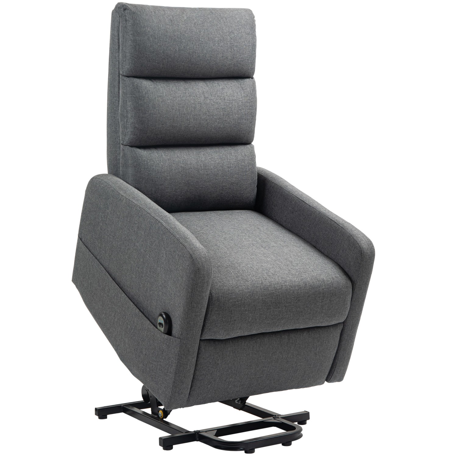 HOMCOM Fernsehsessel mit Aufstehhilfe Polyester Dunkelgrau 62B x 86,5T x 105H cm von HOMCOM